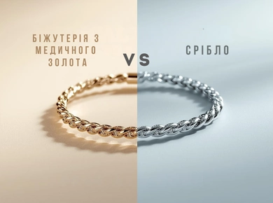 Біжутерія з медичного золота vs срібло: плюси та мінуси Біжутерія з медичного золота vs срібло: плюси та мінуси