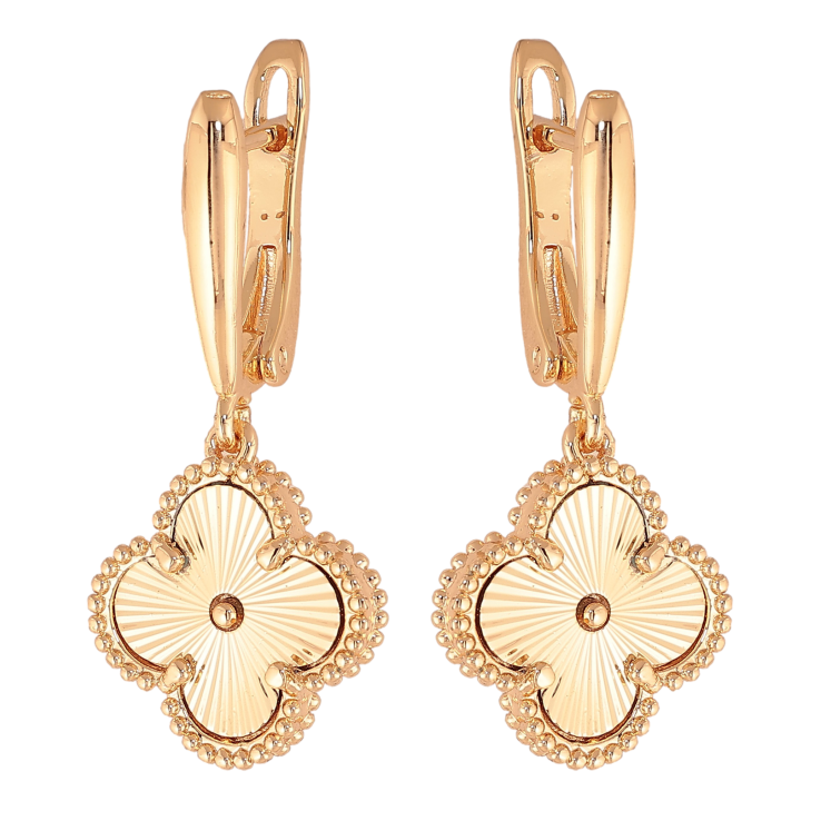 Сережки Нержавіюча сталь англійський замок "Конюшина" фото №5