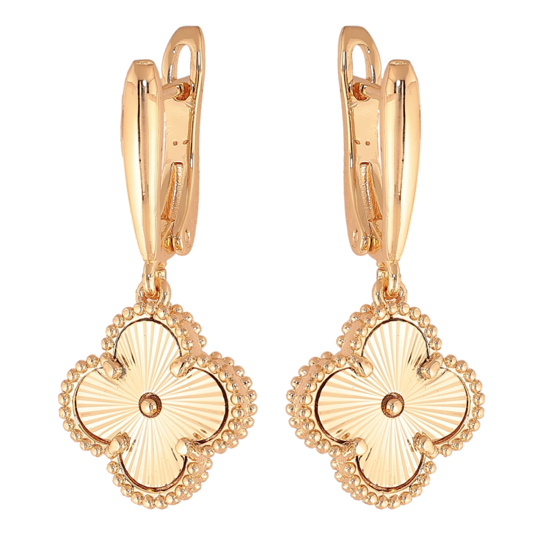 Серьги Нержавеющая сталь английский замок "Клевер" фото №17