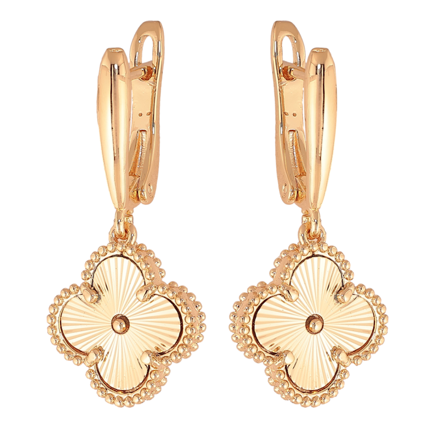 Сережки Нержавіюча сталь англійський замок "Конюшина" фото №1