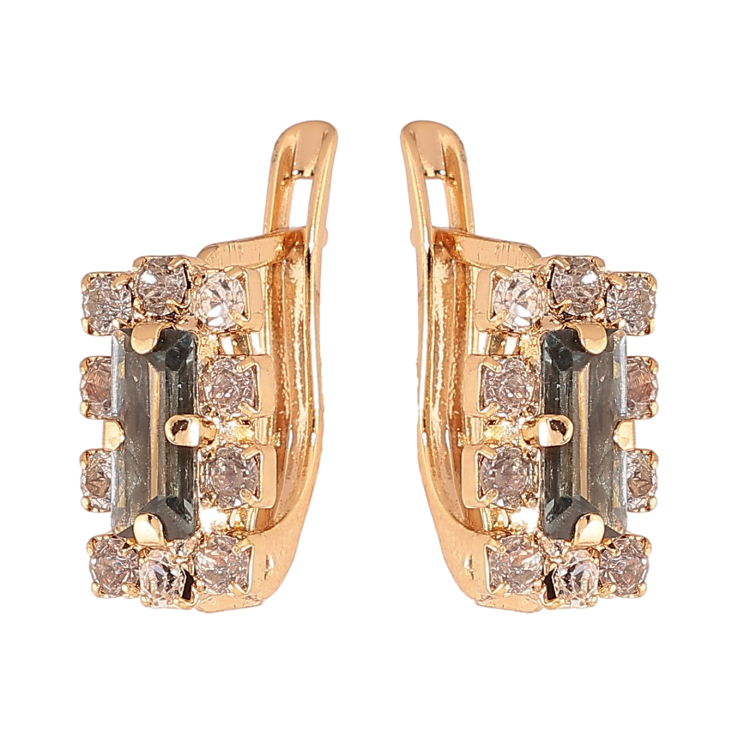 Серьги Xuping M&L цвет 18K английский замок "Инкрустация кристаллами" фото №6