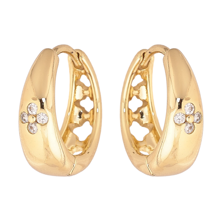 Сережки Xuping колір Позолота 14K колечка "Візерунок з кристалами" фото №23 Сережки Xuping колір Позолота 14K колечка "Візерунок з кристалами" фото №23