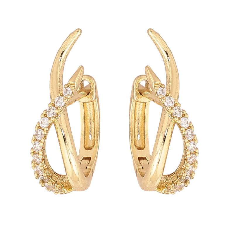 Сережки Xuping колір Позолота 14K англійський замок "Візерунок з кристалами" фото №21 Сережки Xuping колір Позолота 14K англійський замок "Візерунок з кристалами" фото №21