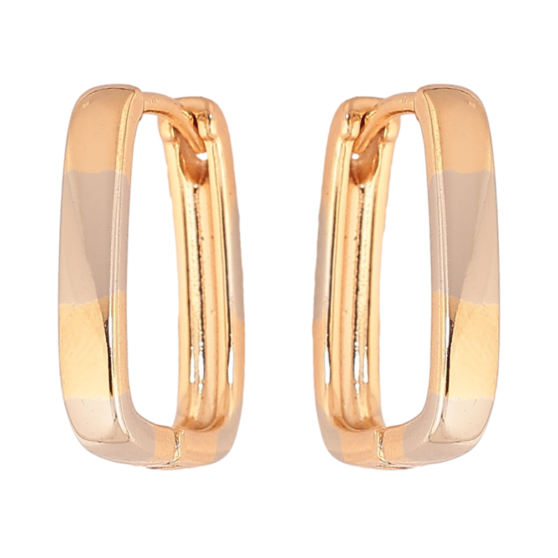 Серьги Xuping цвет Позолота 18K + Родий колечки "Фигурные" фото №1