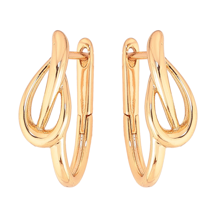 Сережки Xuping колір Позолота 18K англійський замок "Декоративний візерунок" фото №1