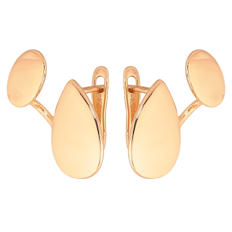 Серьги Xuping цвет Позолота 18К английский замок "Декоративные" фото №1