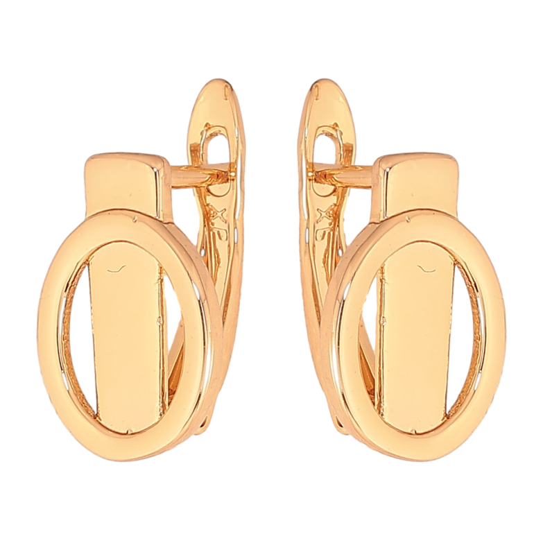 Сережки Xuping колір Позолота 18К англійський замок "Декоративний візерунок" фото №1