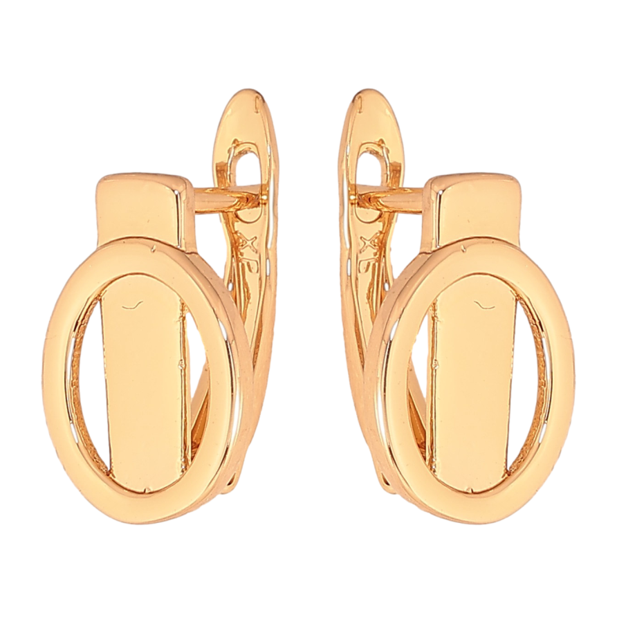 Сережки Xuping колір Позолота 18К англійський замок "Декоративний візерунок" фото №1