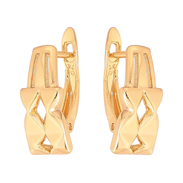 Сережки Xuping колір Позолота 18К англійський замок "Декоративний візерунок" фото №15 Сережки Xuping колір Позолота 18К англійський замок "Декоративний візерунок" фото №15