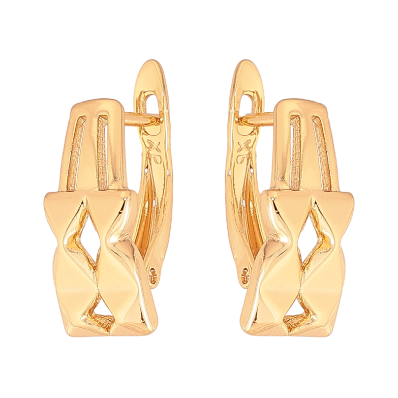 Сережки Xuping колір Позолота 18К англійський замок "Декоративний візерунок" фото №1 Сережки Xuping колір Позолота 18К англійський замок "Декоративний візерунок" фото №1