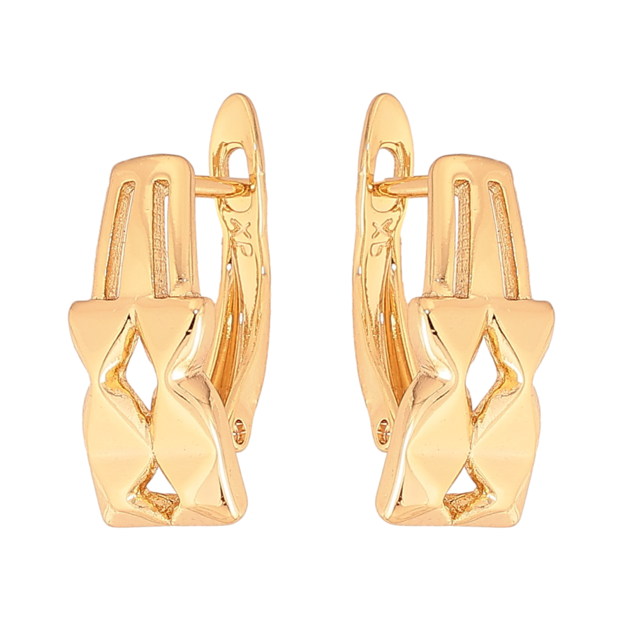 Сережки Xuping колір Позолота 18К англійський замок "Декоративний візерунок" фото №1 Сережки Xuping колір Позолота 18К англійський замок "Декоративний візерунок" фото №1