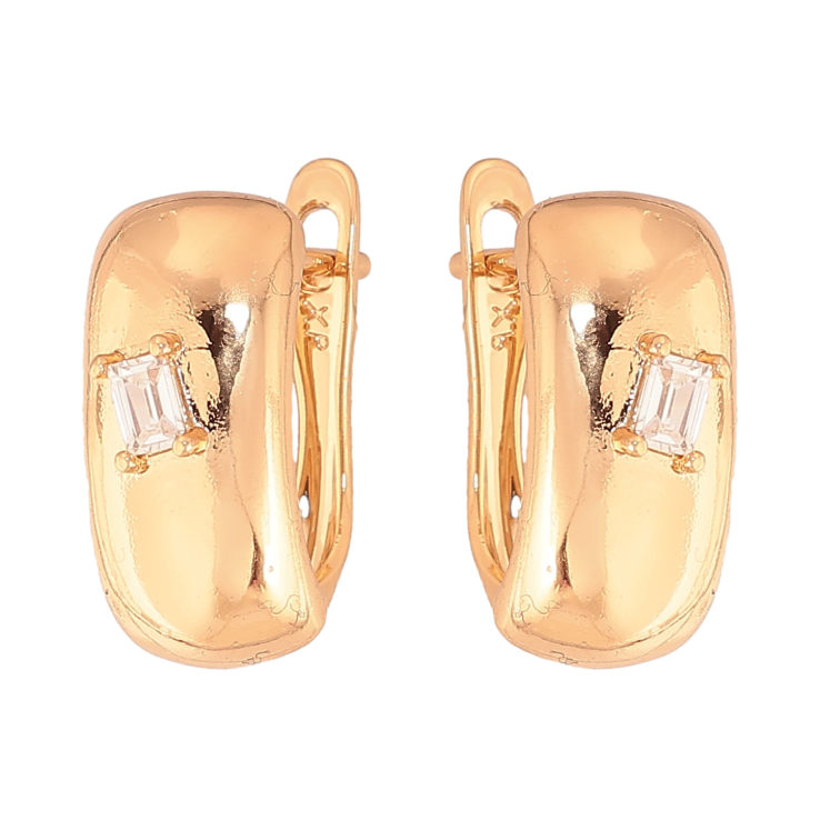 Сережки Xuping колір Позолота 18К англійський замок "Візерунок з кристалами" фото №22 Сережки Xuping колір Позолота 18К англійський замок "Візерунок з кристалами" фото №22