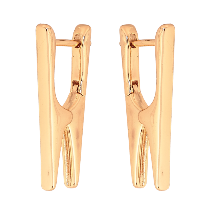 Сережки Xuping колір Позолота 18К англійський замок "Прищіпки" фото №2 Сережки Xuping колір Позолота 18К англійський замок "Прищіпки" фото №2