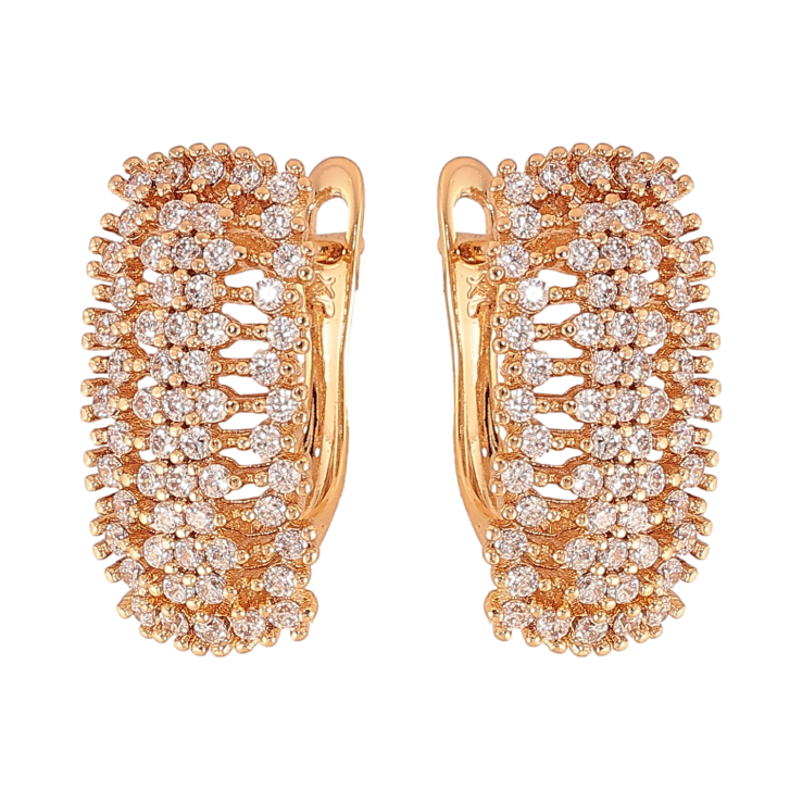 Сережки Xuping колір Позолота 18К англійський замок "Інкрустація кристалами" фото №11 Сережки Xuping колір Позолота 18К англійський замок "Інкрустація кристалами" фото №11