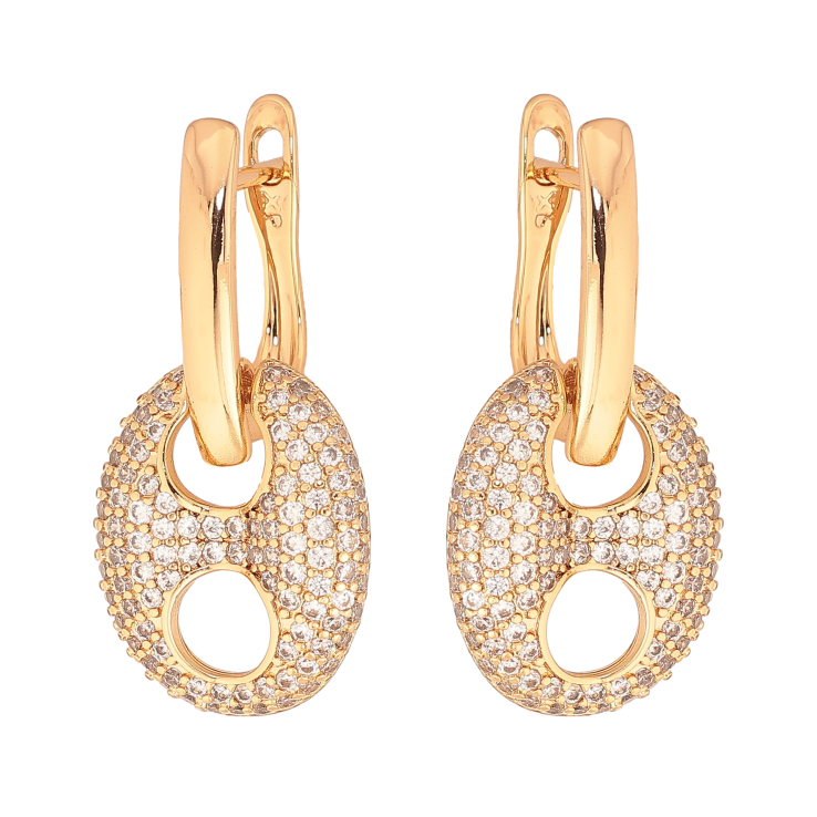 Сережки Xuping колір Позолота 18K англійський замок "Підвіски з інкрустацією кристалами" фото №15