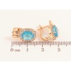 Серьги Xuping цвет Позолота 18K английский замок "Голубые кристаллы в обрамлении" фото №2 Серьги Xuping цвет Позолота 18K английский замок "Голубые кристаллы в обрамлении" фото №2