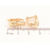 Серьги Xuping цвет Позолота 18K английский замок "Узор с кристаллами" фото №2