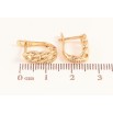 Серьги Xuping цвет Позолота 18K английский замок "Узор цепочка" фото №2