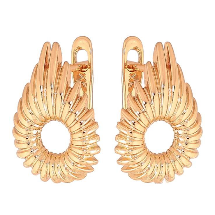 Сережки Xuping колір Позолота 18К англійський замок "Декоративний візерунок" фото №24 Сережки Xuping колір Позолота 18К англійський замок "Декоративний візерунок" фото №24