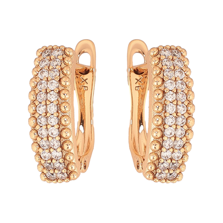 Сережки Xuping колір Позолота 18К англійський замок "Інкрустація кристалами" фото №5 Сережки Xuping колір Позолота 18К англійський замок "Інкрустація кристалами" фото №5