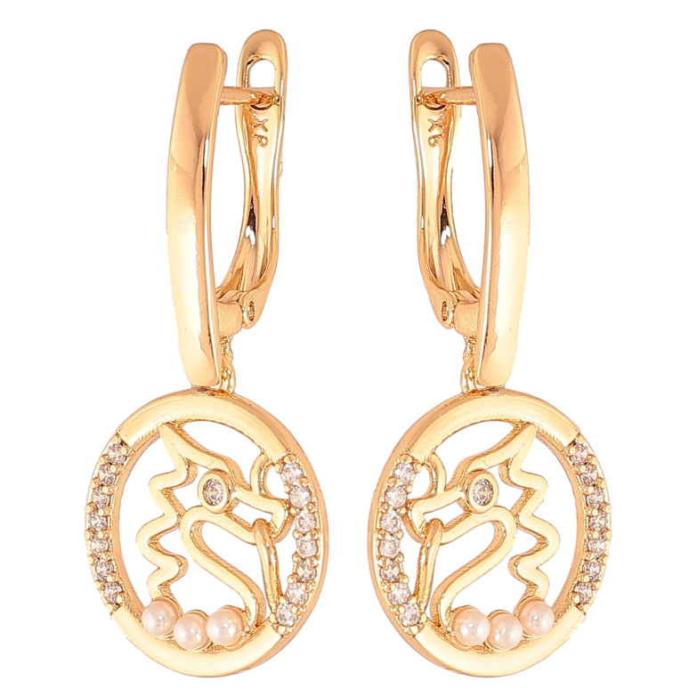 Серьги Xuping цвет Позолота 18К английский замок "Декоративные подвески" фото №1 Серьги Xuping цвет Позолота 18К английский замок "Декоративные подвески" фото №1