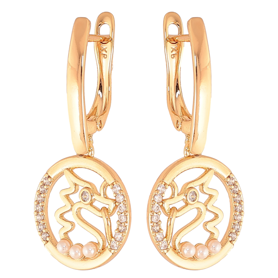 Сережки Xuping колір Позолота 18К англійський замок "Декоративні підвіски" фото №1 Сережки Xuping колір Позолота 18К англійський замок "Декоративні підвіски" фото №1