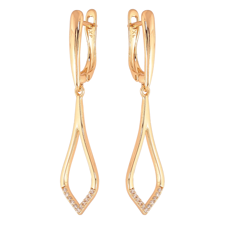 Серьги Xuping цвет Позолота 18К английский замок "Декоративные подвески" фото №15