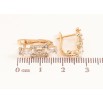 Серьги Xuping цвет Позолота 18K английский замок "Узор с кристаллами" фото №2