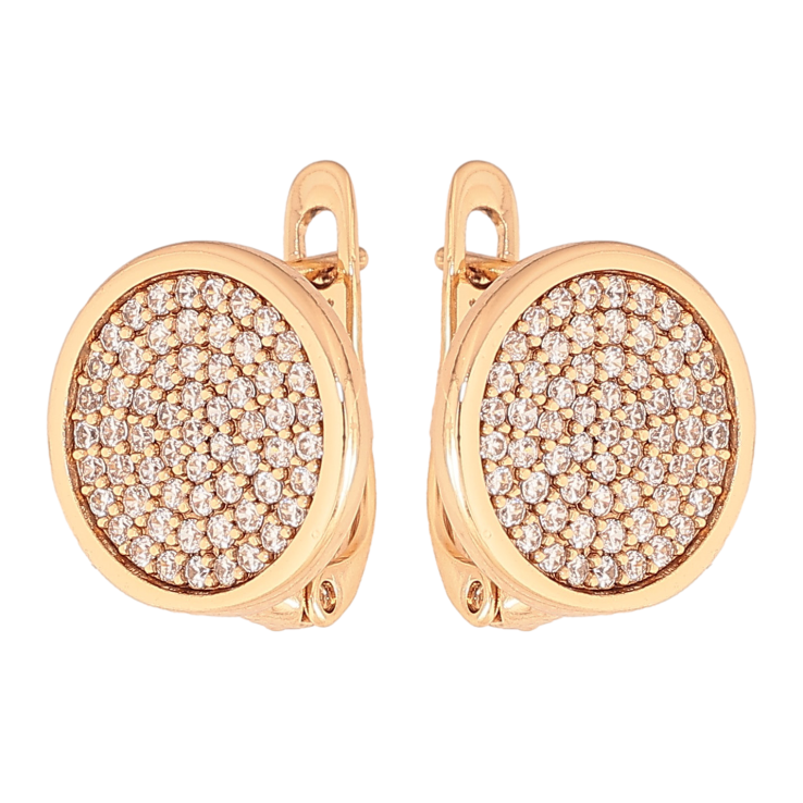 Серьги Xuping цвет Позолота 18К английский замок "Инкрустация кристаллами" фото №16 Серьги Xuping цвет Позолота 18К английский замок "Инкрустация кристаллами" фото №16