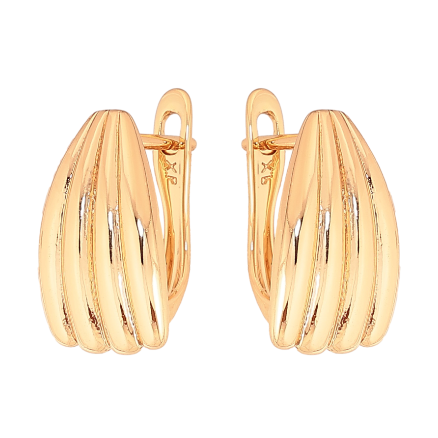 Серьги Xuping цвет Позолота 18К английский замок "Декоративный узор" фото №1 Серьги Xuping цвет Позолота 18К английский замок "Декоративный узор" фото №1