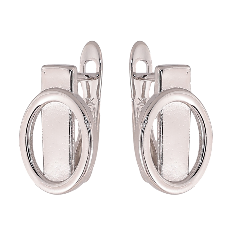 Серьги Xuping цвет Родий английский замок "Декоративный узор" фото №6