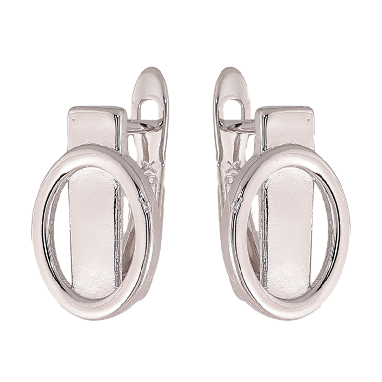 Серьги Xuping цвет Родий английский замок "Декоративный узор" фото №2