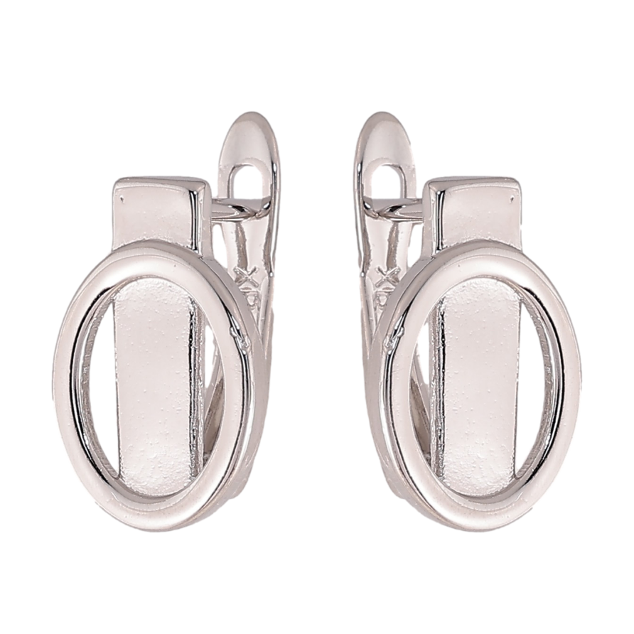 Серьги Xuping цвет Родий английский замок "Декоративный узор" фото №1