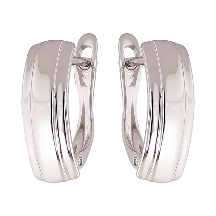 Серьги Xuping цвет Родий английский замок "Декоративный узор" фото №1