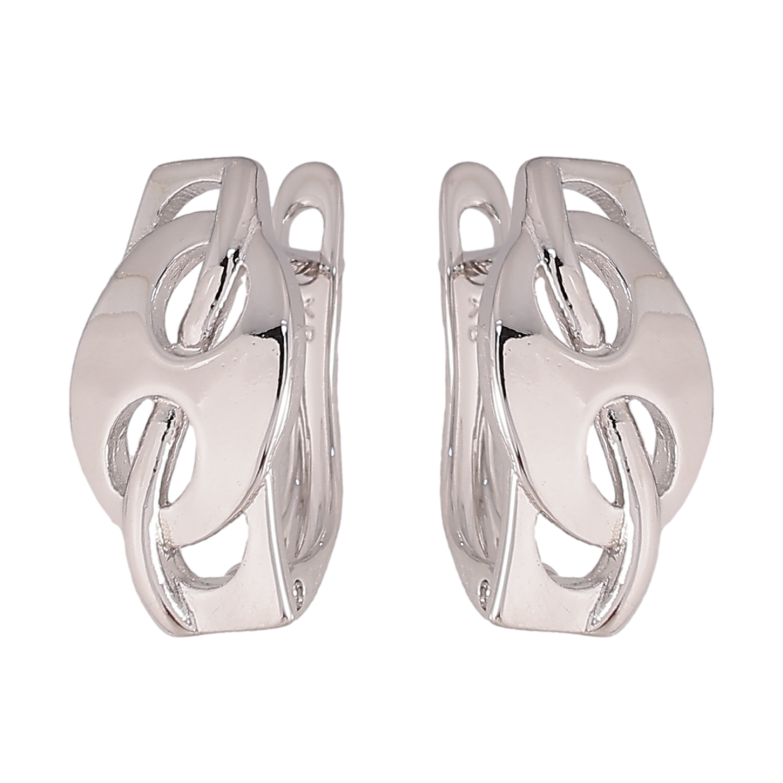 Сережки Xuping колір Родій англійський замок "Декоративний візерунок" фото №1