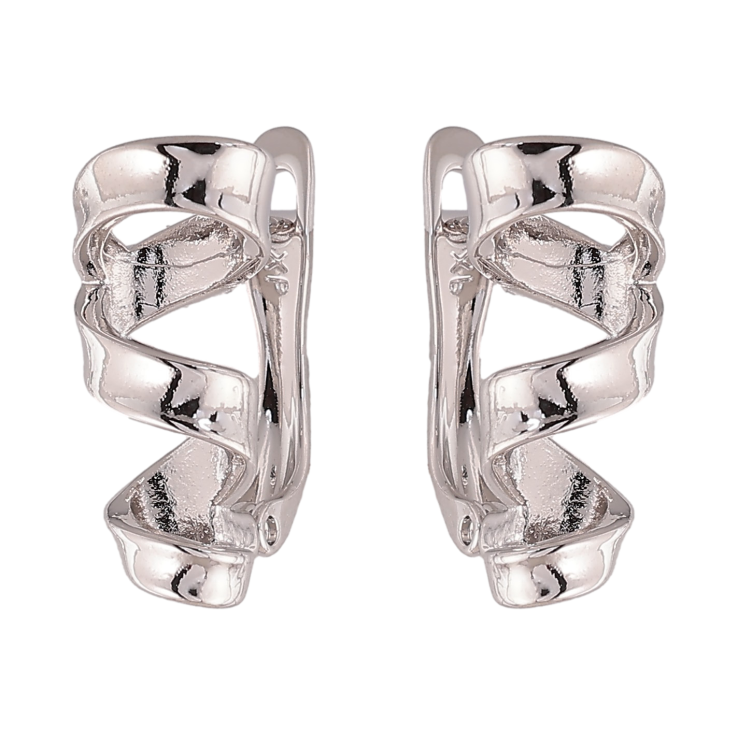 Серьги Xuping цвет Родий английский замок "Декоративный узор" фото №3 Серьги Xuping цвет Родий английский замок "Декоративный узор" фото №3