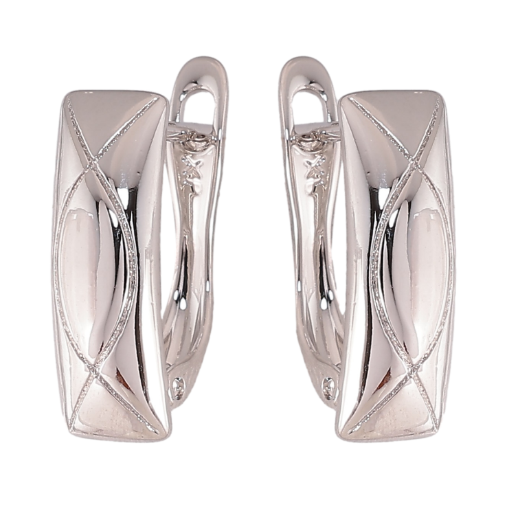 Серьги Xuping цвет Родий английский замок "Декоративный узор" фото №23 Серьги Xuping цвет Родий английский замок "Декоративный узор" фото №23