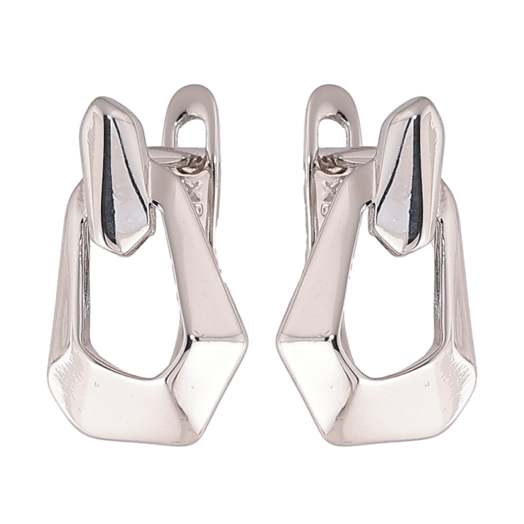 Серьги Xuping цвет Родий английский замок "Декоративный узор" фото №14 Серьги Xuping цвет Родий английский замок "Декоративный узор" фото №14