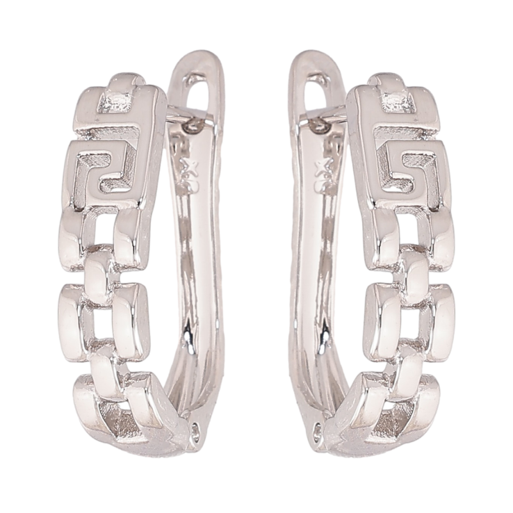 Сережки Xuping колір Родій англійський замок "Декоративний візерунок" фото №21