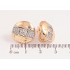 Серьги Xuping цвет позолота 18K + родий английский замок узор с кристаллами фото №2
