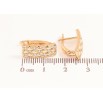 Серьги Xuping цвет позолота 18K английский замок узор с кристаллами фото №2
