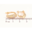 Сережки Xuping колір позолота 18K англійський замок візерунок з  кристалами фото №2