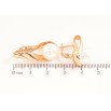 Серьги Xuping цвет позолота 18K английский замок узор с жемчужинами фото №2