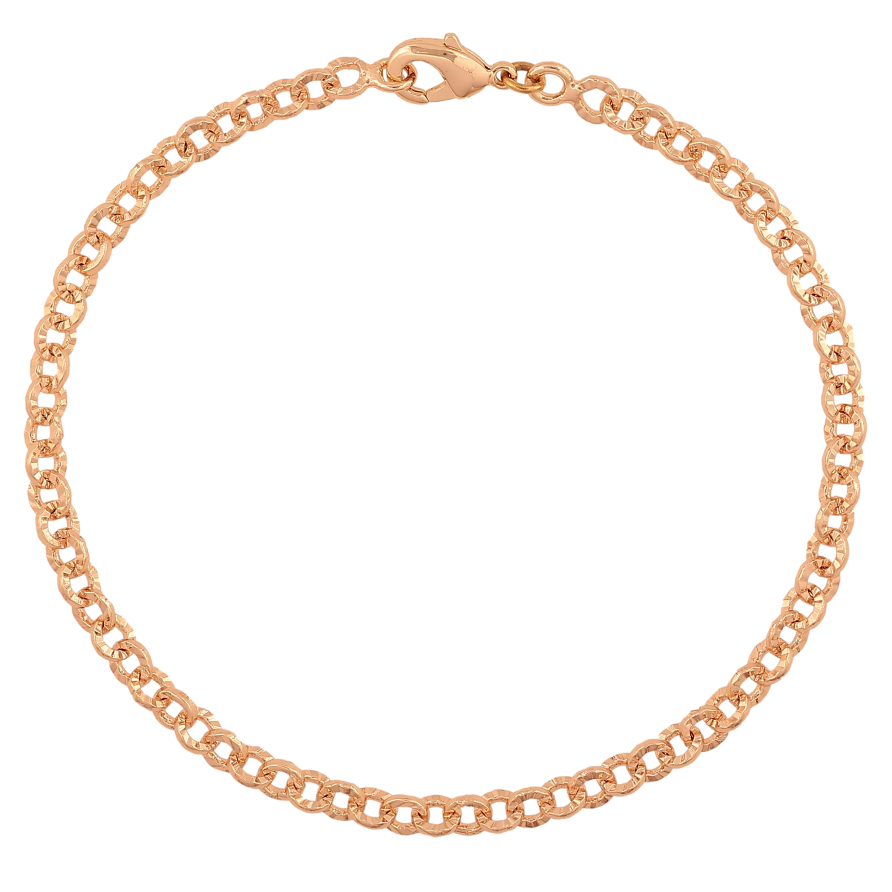 Браслет Xuping M&L колір 18К "Ланцюжок Якірний з візерунком" довжина 18.5см х 4мм фото №1 Браслет Xuping M&L колір 18К "Ланцюжок Якірний з візерунком" довжина 18.5см х 4мм фото №1