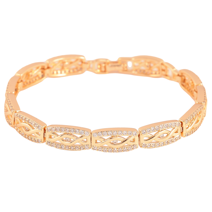 Браслет Xuping M&L колір 18К "Візерунок з кристалами" розмір 18.5см х 7мм фото №22 Браслет Xuping M&L колір 18К "Візерунок з кристалами" розмір 18.5см х 7мм фото №22