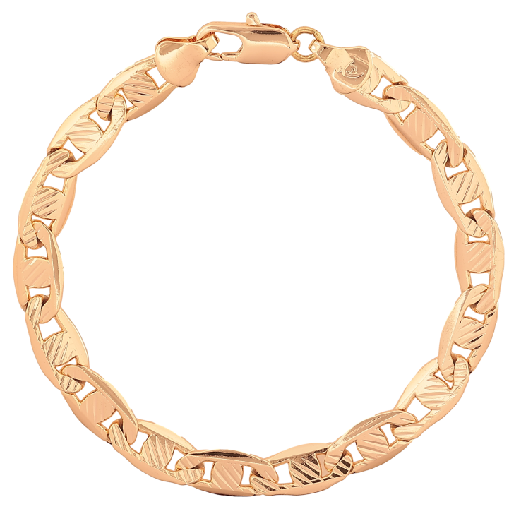 Браслет Xuping M&L колір 18К "Ланцюжок Морський ланцюг з візерунком" довжина 19.5см х 7мм фото №15 Браслет Xuping M&L колір 18К "Ланцюжок Морський ланцюг з візерунком" довжина 19.5см х 7мм фото №15