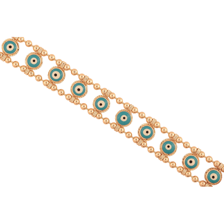 Браслет Xuping M&L колір 18К "Візерунок з оберегом Око Фатіми" довжина 19см х 14мм фото №25