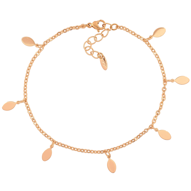 Браслет Xuping M&L цвет 18К "Цепочка с подвесками" длинна с доп. цепочкой 21-23.5см х 2мм фото №1