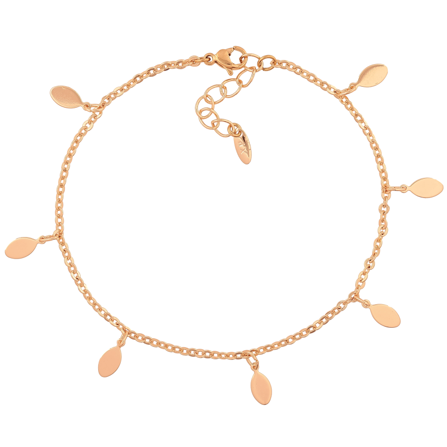 Браслет Xuping M&L колір 18К "Ланцюжок з підвісками" довжина з дод. ланцюжком 21-23.5см х 2мм фото №1