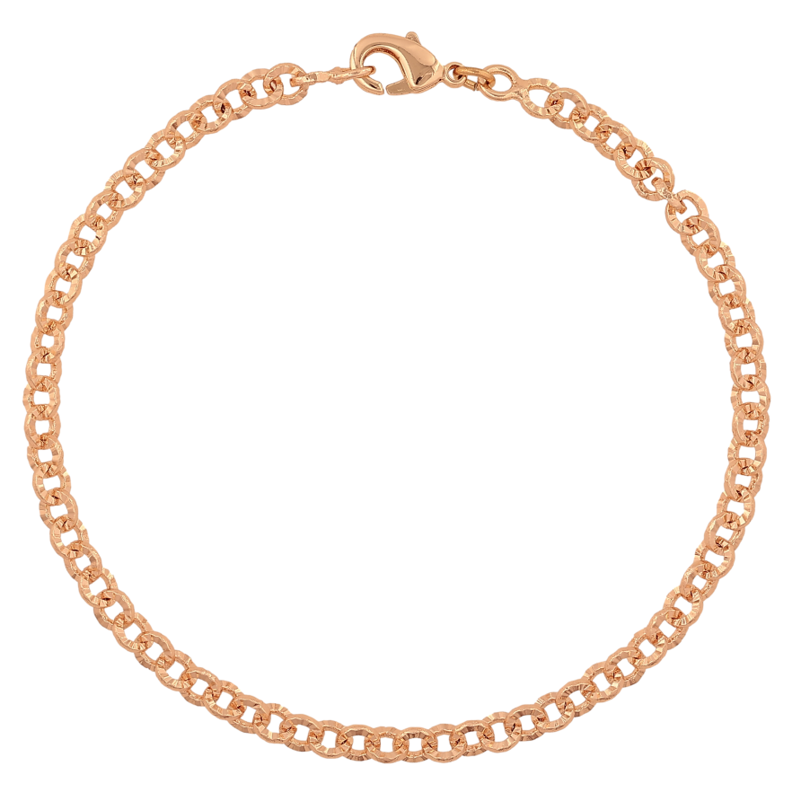 Браслет Xuping M&L колір 18К "Ланцюжок Якірний з візерунком" довжина 18.5см х 4мм фото №1 Браслет Xuping M&L колір 18К "Ланцюжок Якірний з візерунком" довжина 18.5см х 4мм фото №1